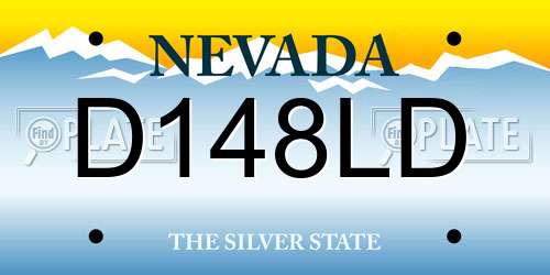 D148LD Nevada License Plate