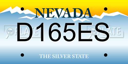 D165ES Nevada License Plate