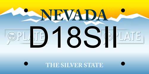 D18SII Nevada License Plate