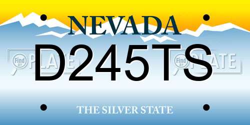 D245TS Nevada License Plate