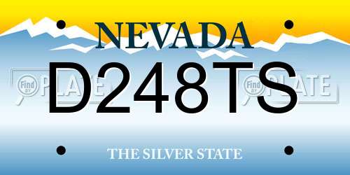 D248TS Nevada License Plate