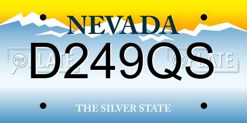 D249QS Nevada License Plate