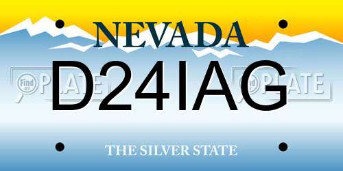 D24IAG Nevada License Plate