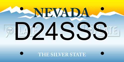 D24SSS Nevada License Plate