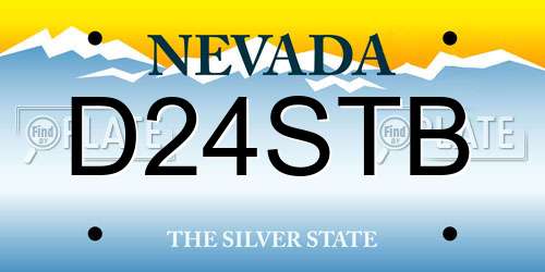 D24STB Nevada License Plate