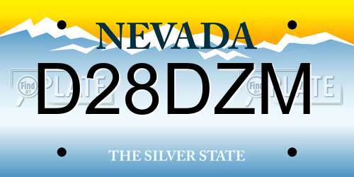 D28DZM Nevada License Plate
