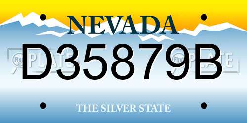 D35879B Nevada License Plate
