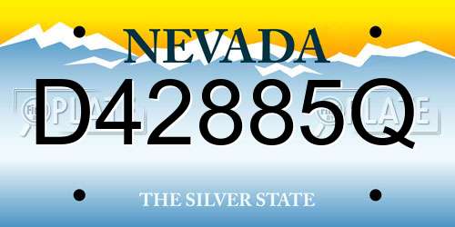 D42885Q Nevada License Plate