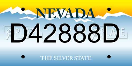 D42888D Nevada License Plate