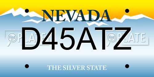 D45ATZ Nevada License Plate