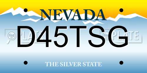 D45TSG Nevada License Plate