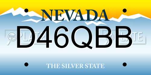 D46QBB Nevada License Plate