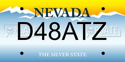 D48ATZ Nevada License Plate