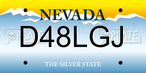 D48LGJ Nevada License Plate
