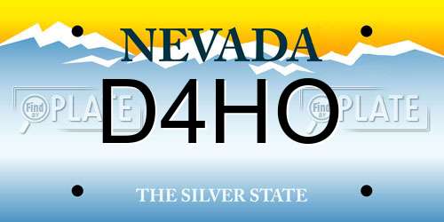 D4HO Nevada License Plate