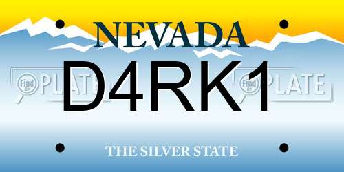 D4RK1 Nevada License Plate