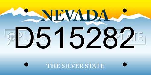 D515282 Nevada License Plate