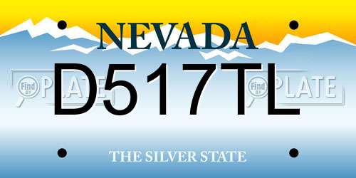 D517TL Nevada License Plate