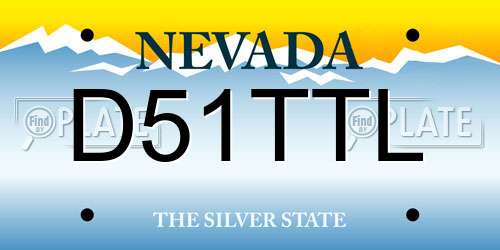 D51TTL Nevada License Plate