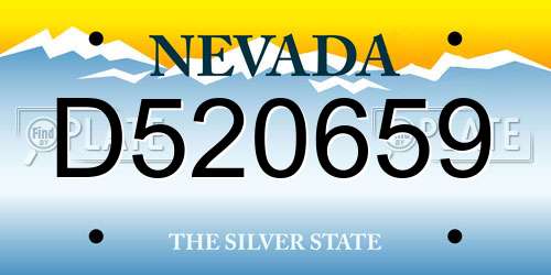 D520659 Nevada License Plate
