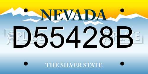 D55428B Nevada License Plate
