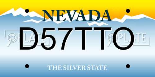 D57TTO Nevada License Plate