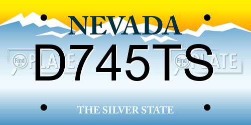 D745TS Nevada License Plate