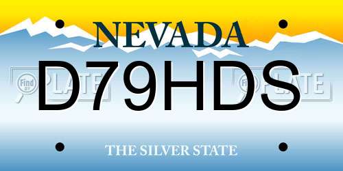 D79HDS Nevada License Plate
