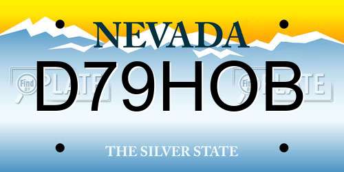 D79HOB Nevada License Plate