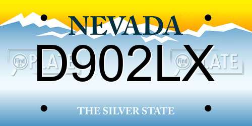 D902LX Nevada License Plate