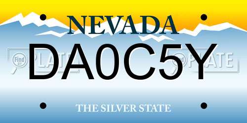 DA0C5Y Nevada License Plate