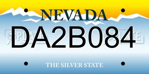 DA2B084 Nevada License Plate