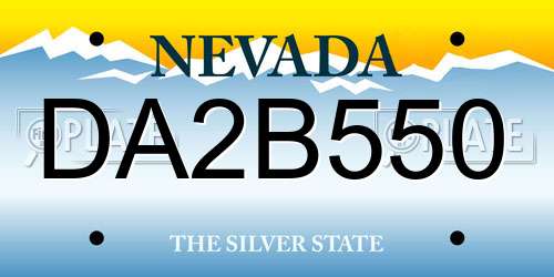 DA2B550 Nevada License Plate
