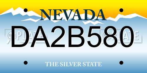 DA2B580 Nevada License Plate