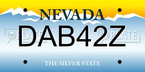 DAB42Z Nevada License Plate