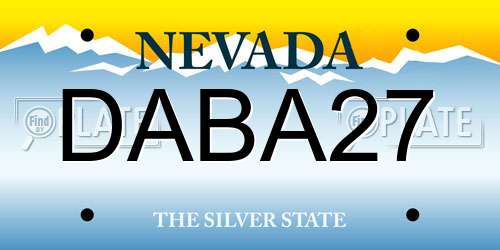 DABA27 Nevada License Plate