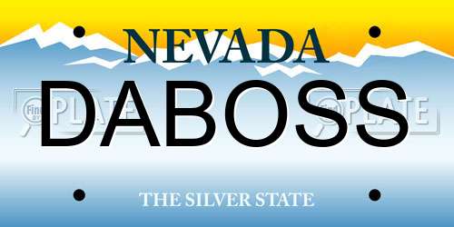DABOSS Nevada License Plate