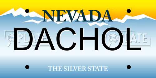 DACHOL Nevada License Plate