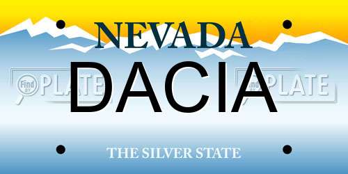 DACIA Nevada License Plate