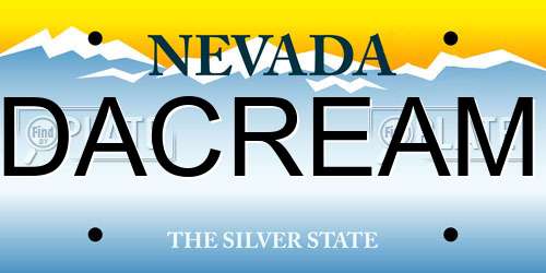 DACREAM Nevada License Plate