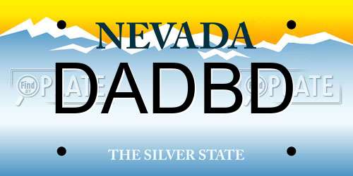 DADBD Nevada License Plate