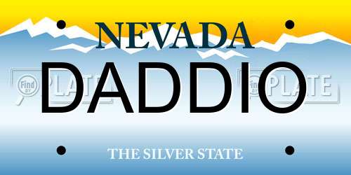 DADDIO Nevada License Plate