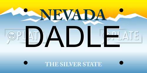 DADLE Nevada License Plate