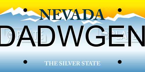 DADWGEN Nevada License Plate