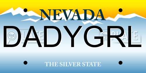 DADYGRL Nevada License Plate