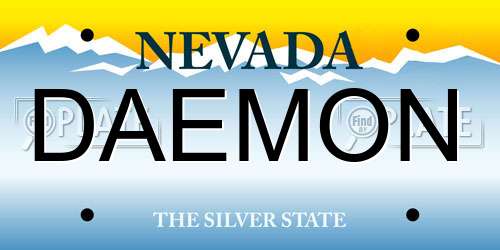 DAEMON Nevada License Plate