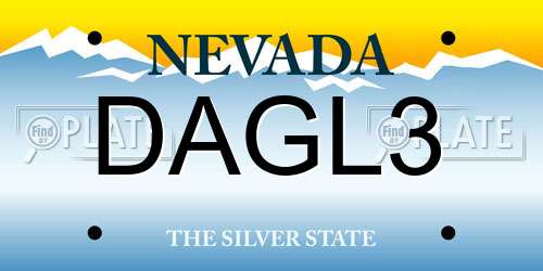 DAGL3 Nevada License Plate