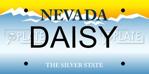 DAISY Nevada License Plate