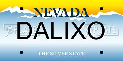 DALIXO Nevada License Plate