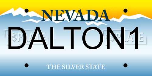 DALTON1 Nevada License Plate